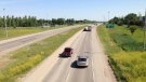 Vehicles are seen on the Ring Road in Regina in this undated file photo.
