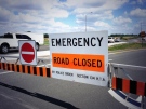 Highway 401 and Manning Road was closed after a tractor trailer rollover in Tecumseh, Ont., on Thursday, July 11, 2013. (Sacha Long / CTV Windsor)