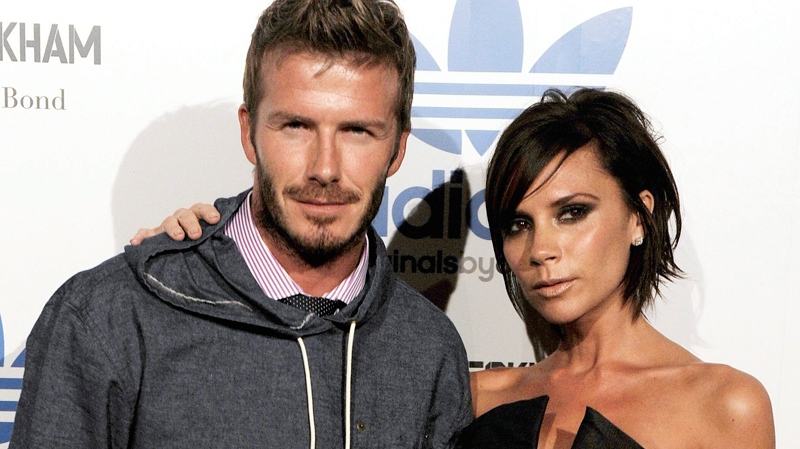 David and Victoria Beckham arrive to celebrate the launch of the Adidas Originals by Originals David Beckham clothing line, Wednesday, Sept. 30, 2009, in Los Angeles. (AP / Chris Pizzello)