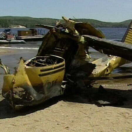 A 50-year-old plane wreck was recovered from Lac Simon in west Quebec, Wednesday May 14, 2008.