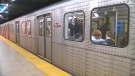 TTC passengers on the Yonge-University-Spadina line are seen in this undated file photo. 