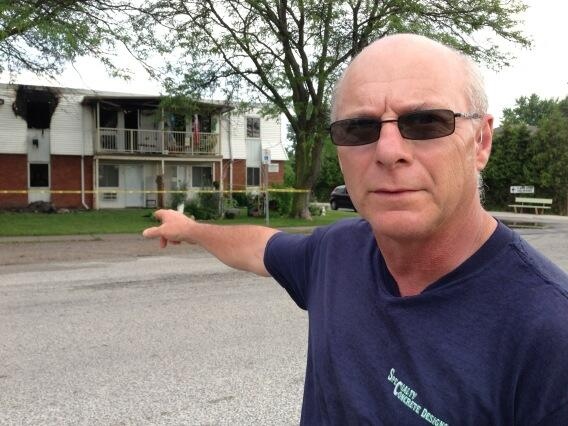 This resident says he lost everything in an apartment fire in Essex, Ont., on Tuesday, July 16, 2013. (Michelle Maluske / CTV Windsor)