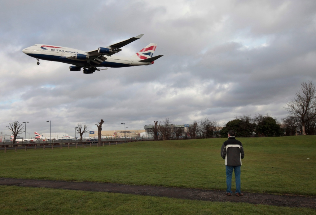 Landing at London's Heathrow Airport