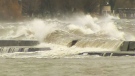 The rough waters of Lake Ontario are seen on Thursday, April 28, 2011