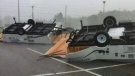 Petawawa slammed by summer storm. Trees uprooted, trailers overturned, power outages.