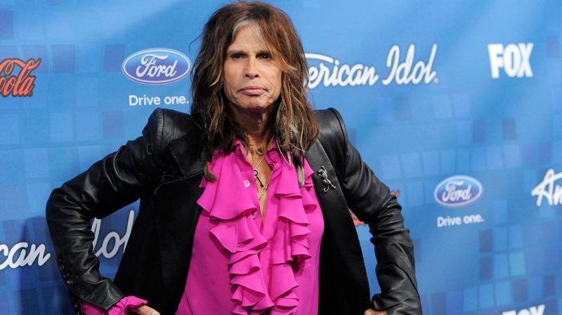 Steven Tyler poses at the 'American Idol' Finalists Party in Los Angeles, Thursday, March 3, 2011. (AP / Chris Pizzello)