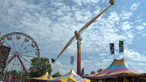 The midway is one of the main attractions at Kday. This year thrill seekers can enjoy a new ride: the Mach-3. 