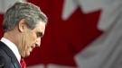Liberal Leader Michael Ignatieff pauses as he addresses supporters on Monday, May 2, 2011 in Toronto. (Frank Gunn / THE CANADIAN PRESS)