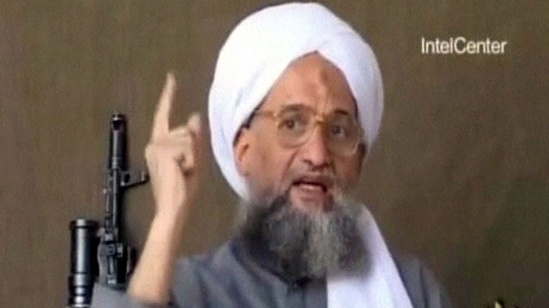 This photo from video provided by IntelCenter posted on the Internet shows Al-Qaida's deputy leader Ayman al-Zawahri, Thursday, April 13, 2006. (AP / HO, IntelCenter)