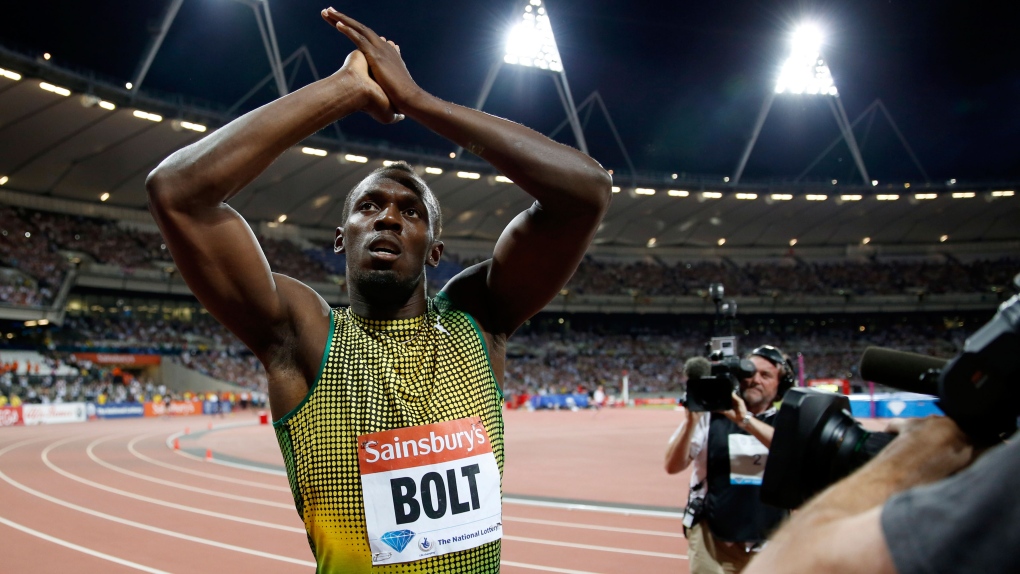 Usain Bolt during the Diamond League race 
