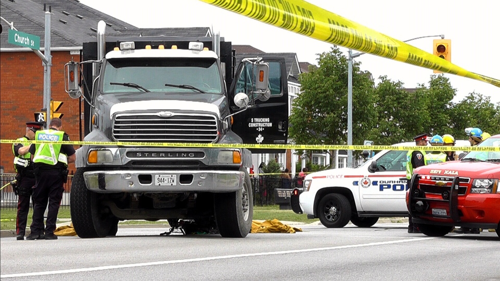Cyclist killed in Ajax, hit by a truck