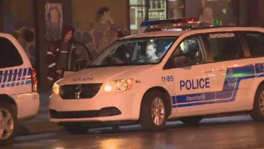 Montreal police outside Officers discovered the bo
