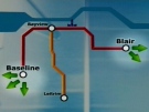 This map outlines one of the proposed options for Ottawa transit.