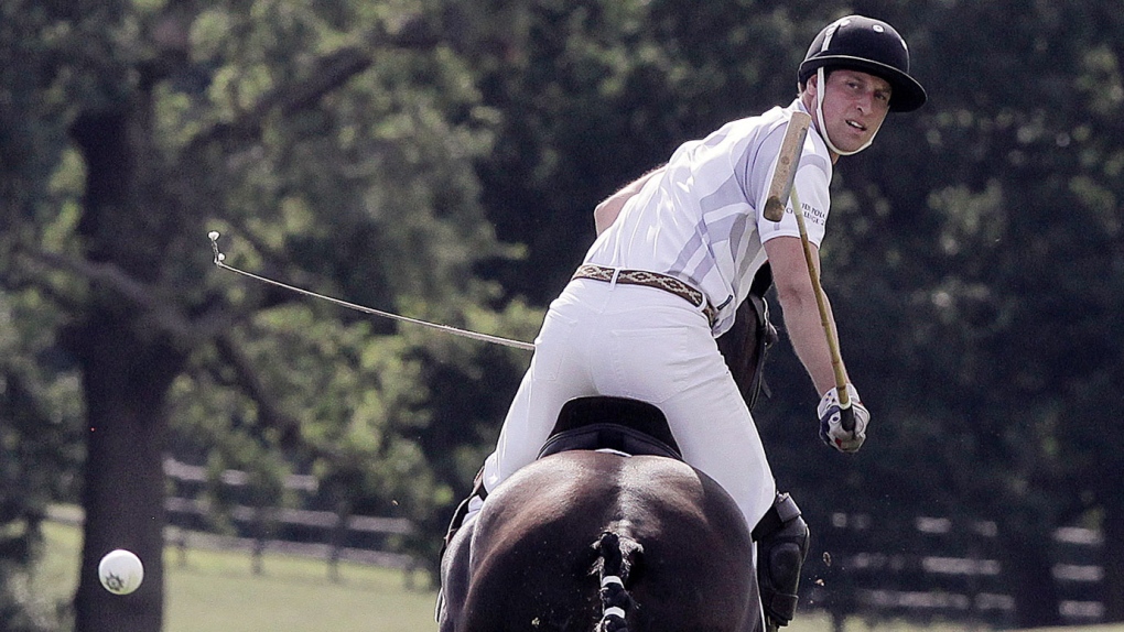 The Duke of Cambridge Prince William plays polo