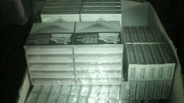 Seized contraband cigarettes