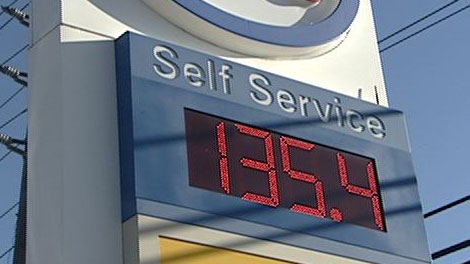 Gas prices in Ottawa jumped 2.5 cents overnivght to about $1.35 per litre of regular fuel.