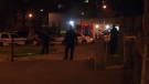 Toronto police respond to a shooting in the area of Jane and Finch, late Tuesday, May 10, 2011