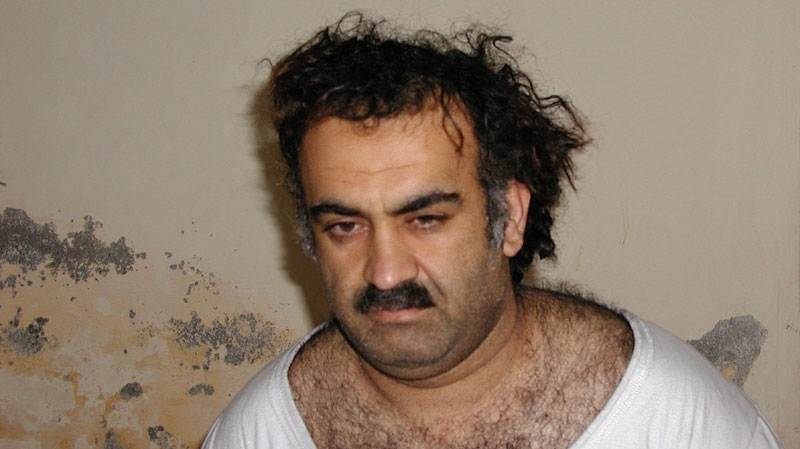 Khalid Shaikh Mohammed, the alleged Sept. 11 mastermind, is seen shortly after his capture during a raid in Pakistan in this file photo from March 1, 2003 in this photo obtained by the Associated Press. (AP Photo-File)