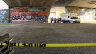 Police recover a body from the Rideau River near the Bronson Avenue Bridge, Thursday, May 12, 2011.