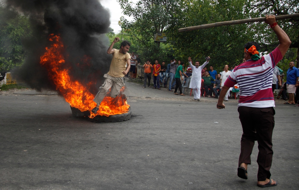 Violence in Kashmir over religion
