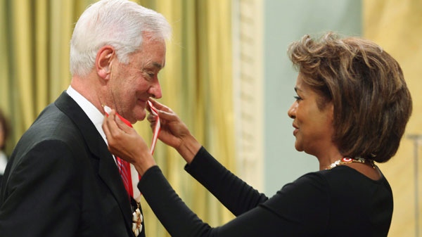 New Brunswick businessman Wallace McCain is invested to the Order of Canada as Companion, by Governor General Michaelle Jean during a cermony in Ottawa, Friday May 15, 2009. THE CANADIAN PRESS/Fred Chartrand