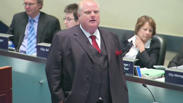 Toronto Mayor Rob Ford speaks at City Hall on Tuesday, May 17, 2011.