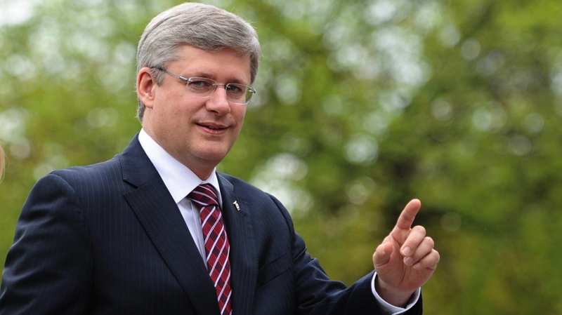 Prime Minister Stephen Harper arrives for a cabinet shuffle at Rideau Hall in Ottawa on Wednesday, May 18, 2011. (THE CANADIAN PRESS/Sean Kilpatrick)