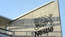 The Nestle logo is pictured on the Nestle headquarter in Vevey, Switzerland, Feb. 14, 2013. (Keystone, Laurent Gillieron)