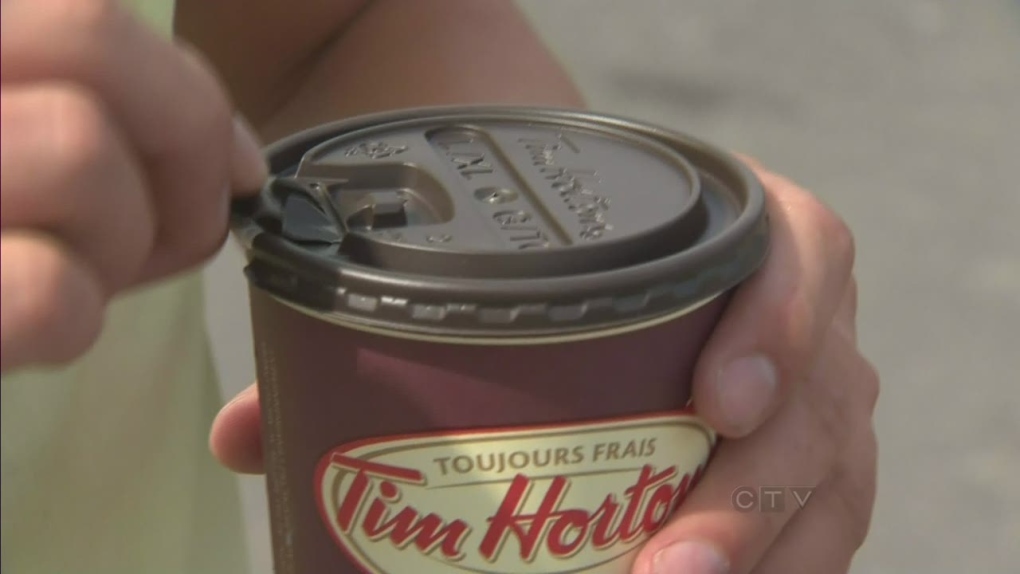 CTV BC: Man flips lid over Tim Hortons coffee cups