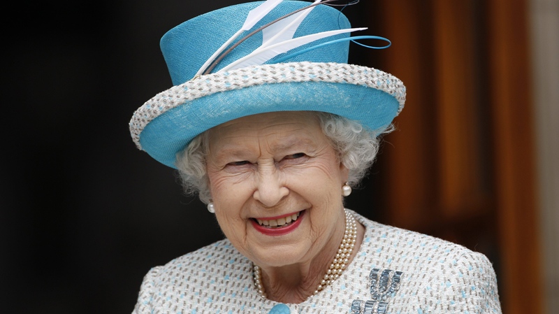 Queen Elizabeth II arrives at Government Buildings in Dublin, Wednesday, May 18, 2011. (AP / Peter Morrison)