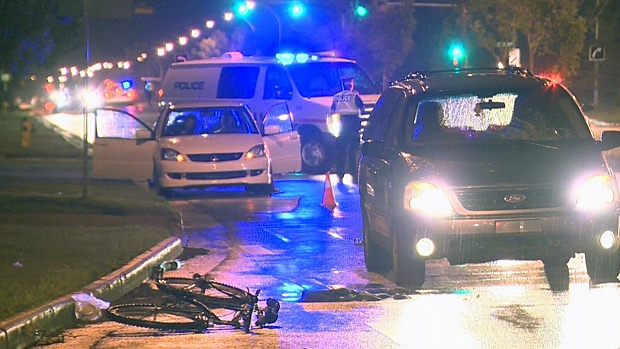 Police are investigating after a cyclist collided with a minivan Saturday night. 
