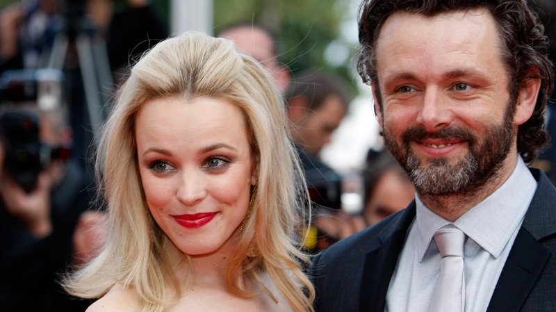 Rachel McAdams and Michael Sheen arrive for the screening of 'Sleeping Beauty,' at the 64th international film festival, in Cannes, southern France, Thursday, May 12, 2011. (AP / Lionel Cironneau)