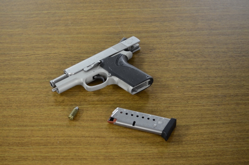 London police released this photo of a .40 calibre Smith and Wesson handgun that was seized on Wednesday, Aug. 22, 2013.