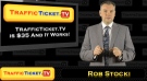 Rob Stocki's website promotes beating traffic tickets for a $35 flat fee.