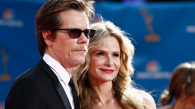 Kevin Bacon and Kyra Sedgwick arrive for the 62nd Primetime Emmy Awards Sunday, Aug. 29, 2010, in Los Angeles. (AP / Matt Sayles)