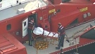 Searchers find body after a truck plunged into the water off Swartz Bay ferry terminal, May 20, 2011. (CTV B.C.)
