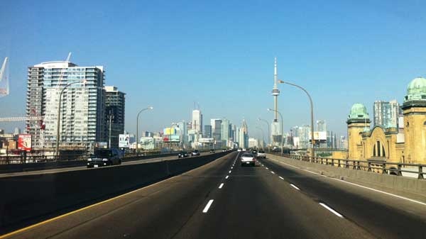 The Gardiner Expressway in Toronto after re-opening earlier this year after long weekend repairs. 