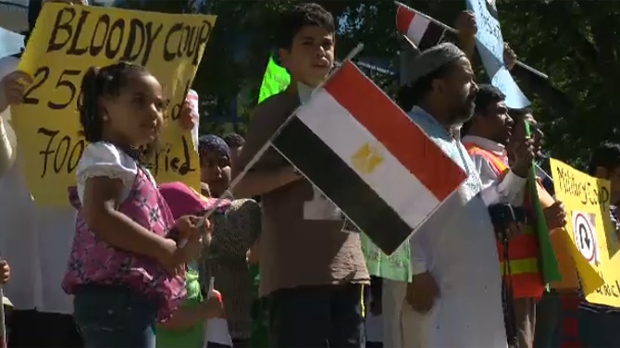 Calgary's Syria-Egypt protest