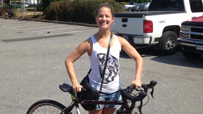 Vancouver resident Kayla Smith, who stole back her own stolen bike, has become an instant celebrity online. Aug. 27, 2013. (Facebook)