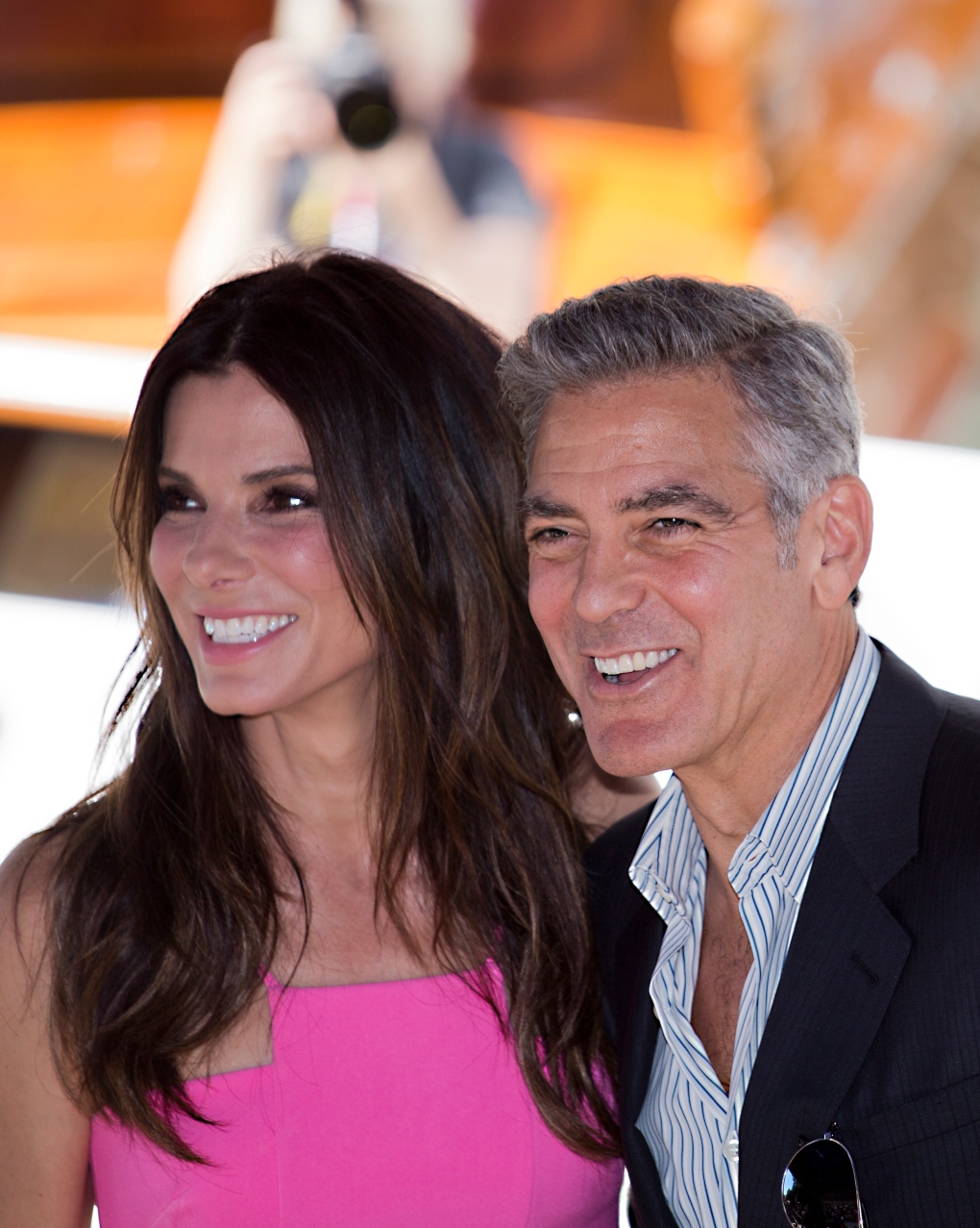 Gravity premier Sandra George Venice Clooney
