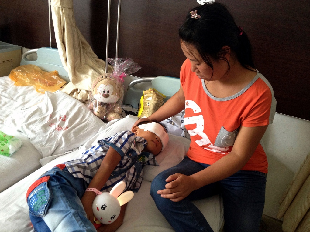 Woman gouged out boy's eyes China