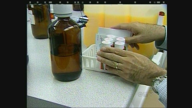 Methadone is dispensed in this undated image taken from file video.