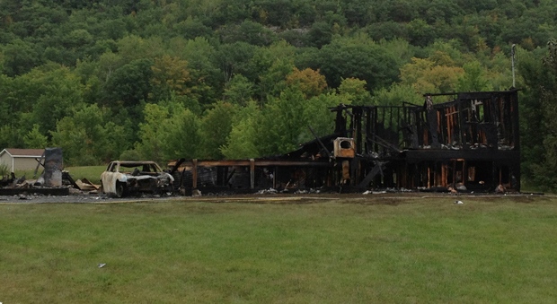 The Lalonde home was completely destroyed in an early morning fire in Luskville, QC.