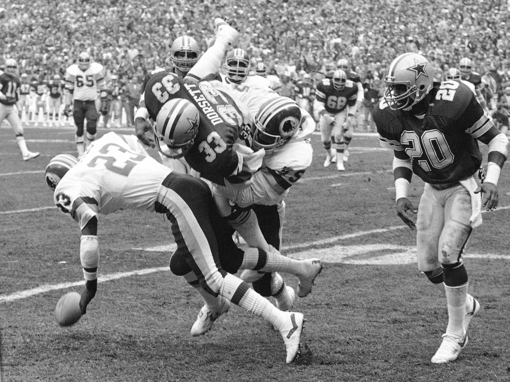Tony Dorsett (33), NFL, concussion, 1983