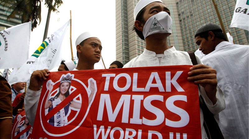 Protests against Miss World in Indonesia
