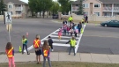 School Patrols were out in full force on the first day of school.