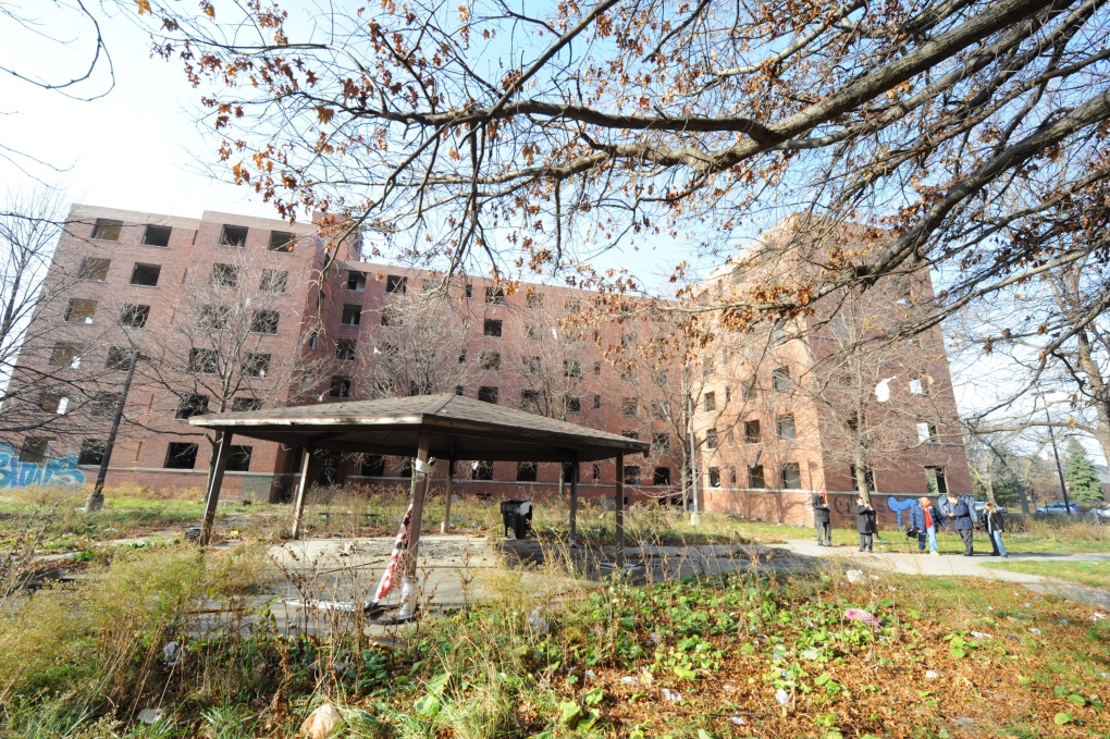 Housing project in Detroit razed