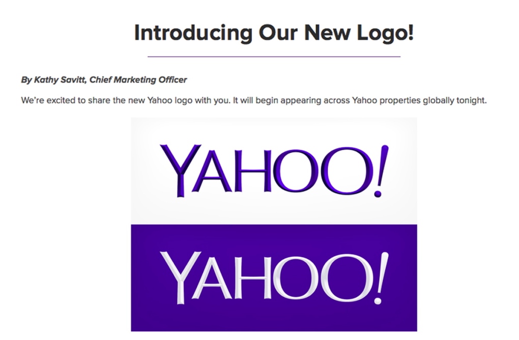 Yahoo new logo
