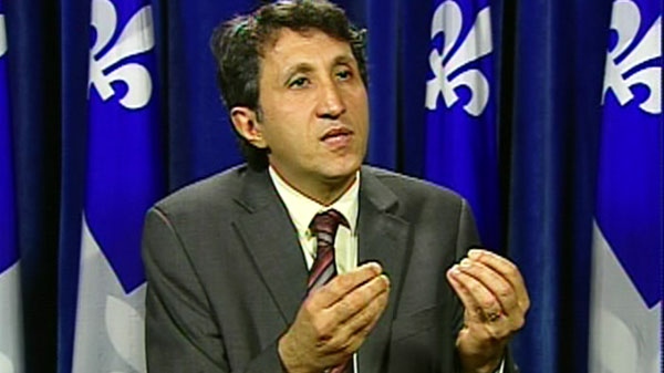 Amir Khadir speaks in Quebec City on Tuesday, May 31, 2011.