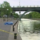 Ottawa police pulled a body from the Rideau Canal near the Laurier Street Bridge, Friday, May 30, 2008.